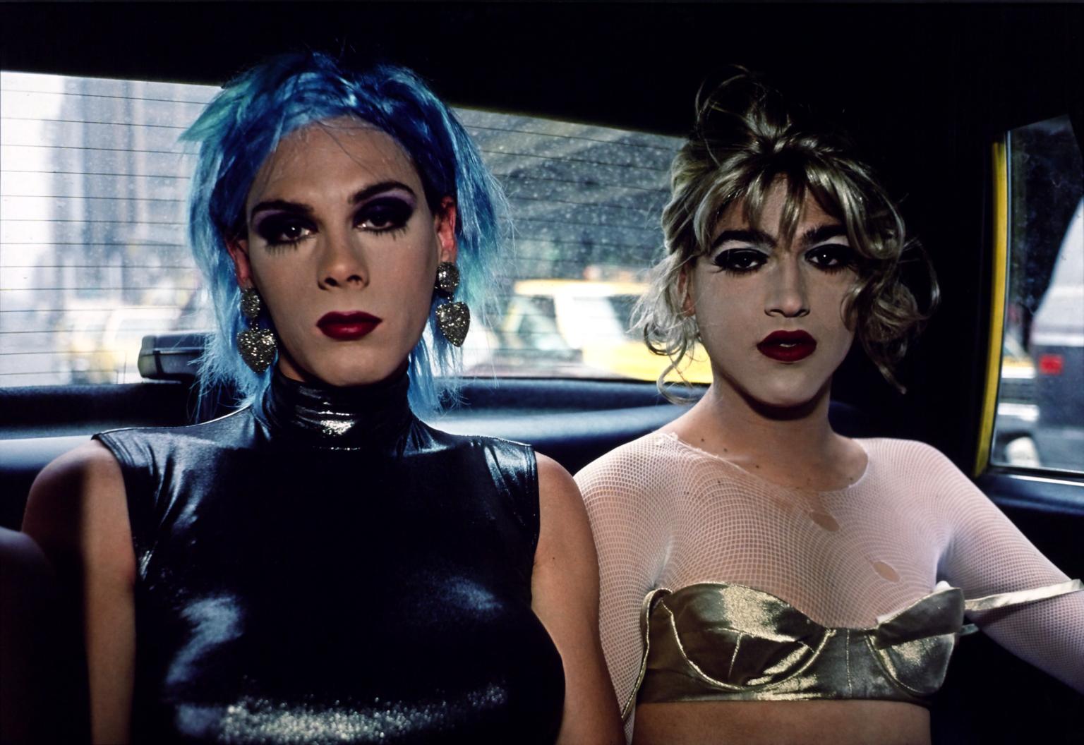 Misty and Jimmy Paulette in a taxi, NYC 1991. Nan Goldin.