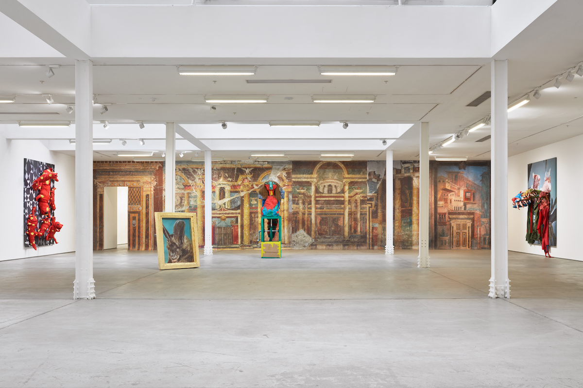 Installation view, Marvin Gaye Chetwynd, Ze & Per, Sadie Coles HQ, London