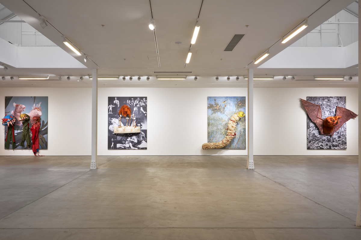 Installation view, Marvin Gaye Chetwynd, Ze & Per, Sadie Coles HQ, London