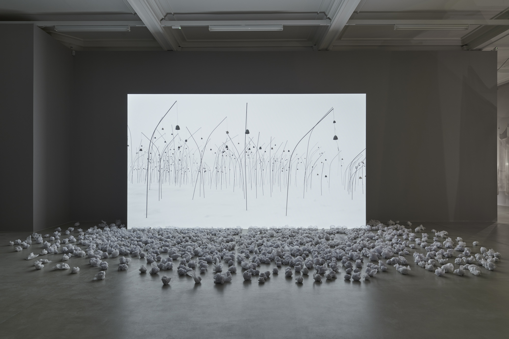 Animitas (Blanc), 2017 Video installation, paper