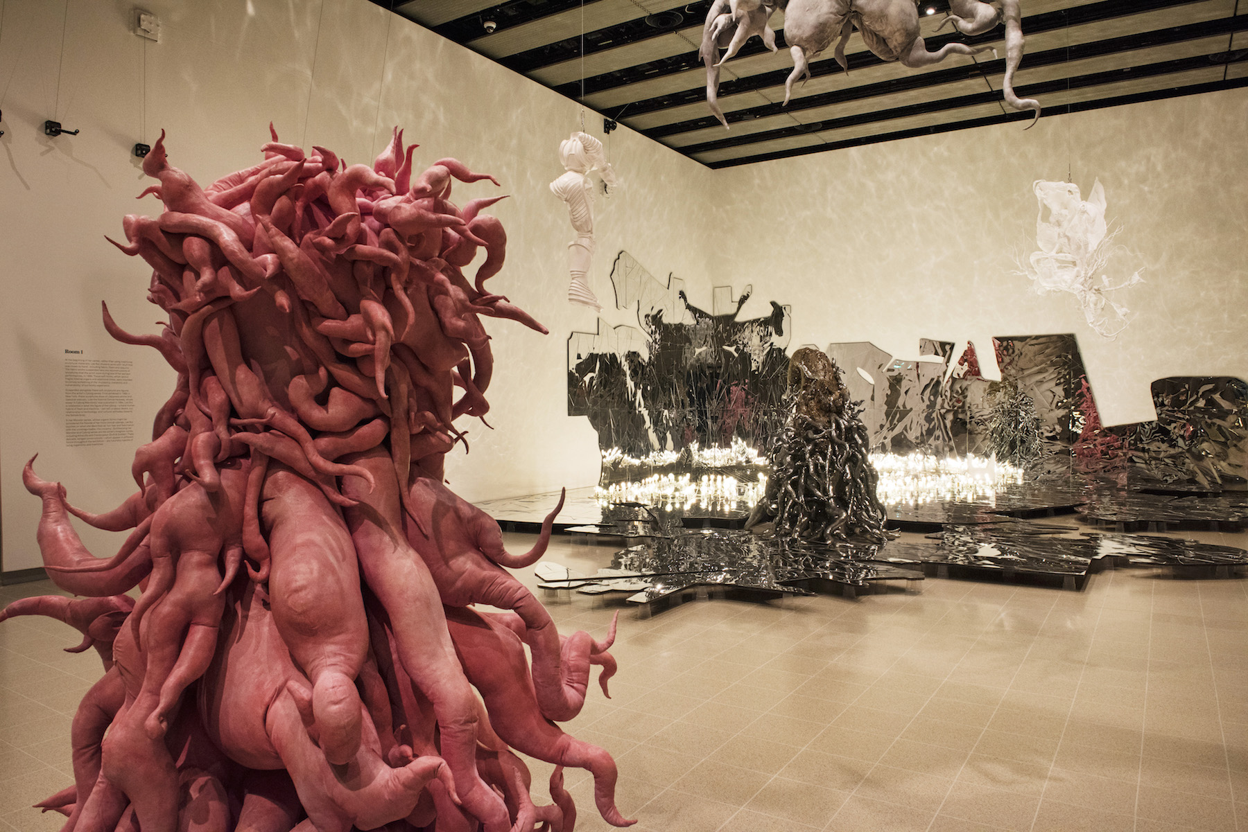 Installation view of Lee Bul: Crashing at Hayward Gallery, London, 2018. Photo by Linda Nylind