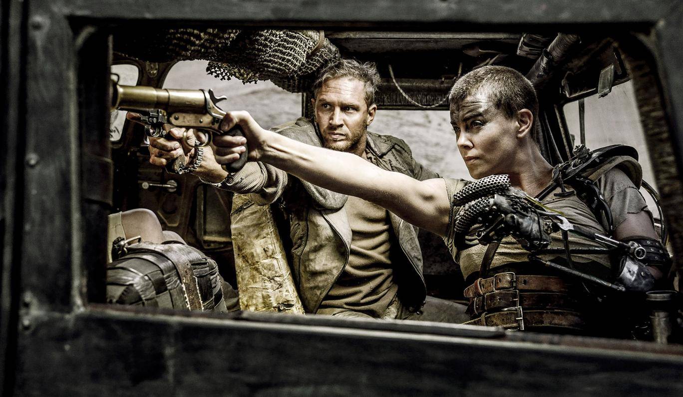 Tom Hardy and Charlize Theron in Mad Max Fury Road, Warner Bros, 2015