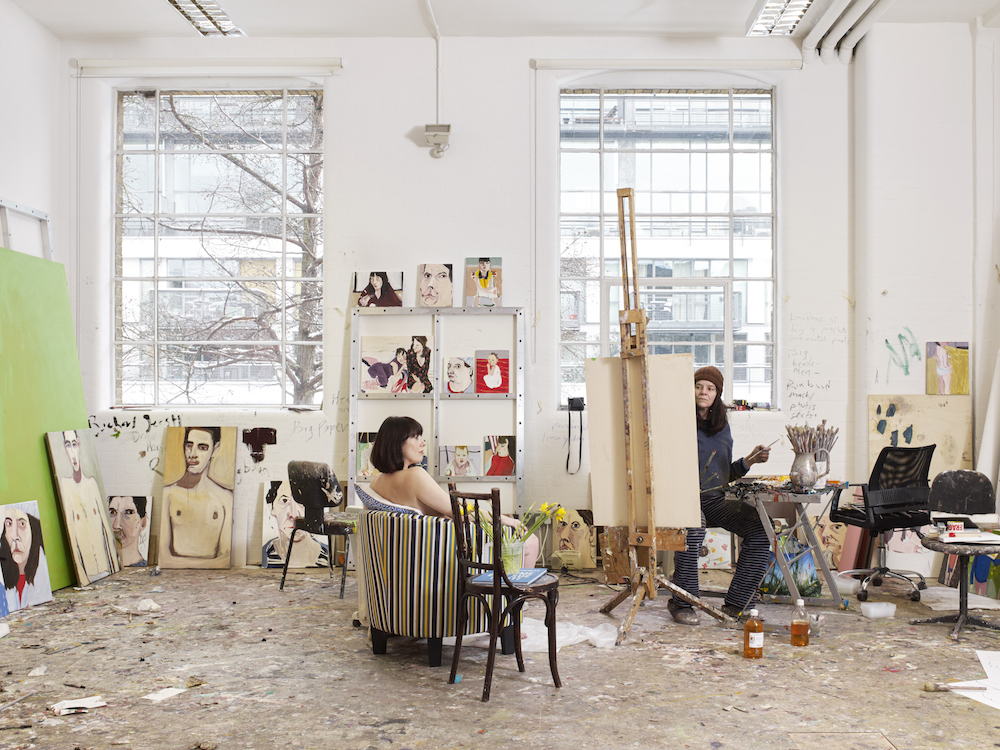 Chantal Joffe's London studio, 2018 Photography Â© Suki Dhanda 