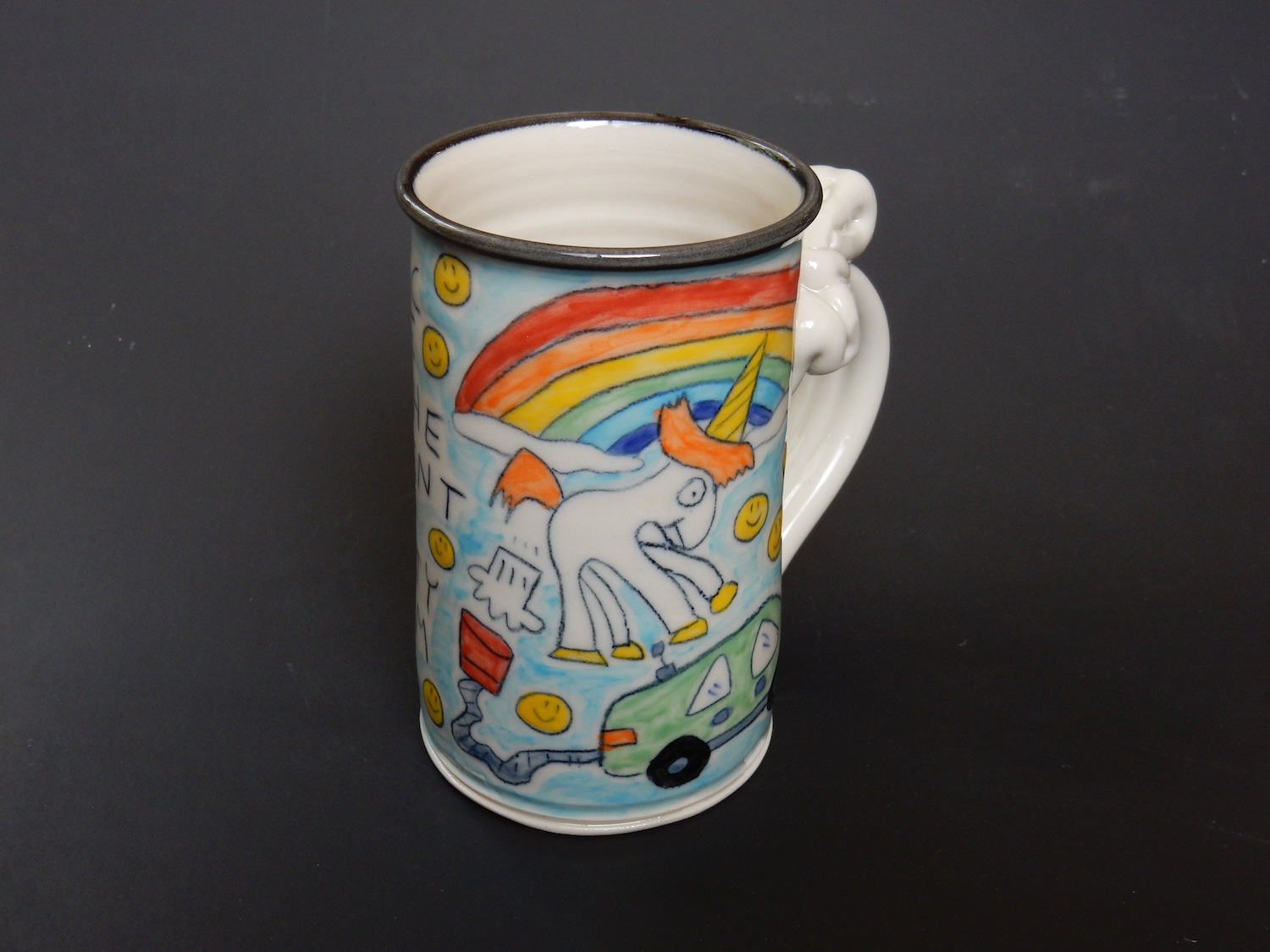 Farting Unicorn mug by Tom Edwards. Courtesy the artist