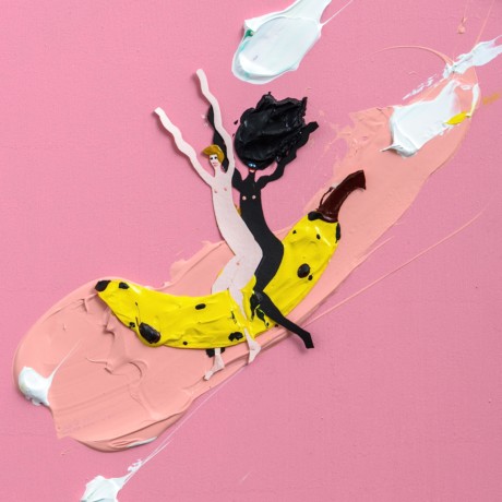 2 Niggas on a Nana, 2015 Devin Troy Strother Banana painting