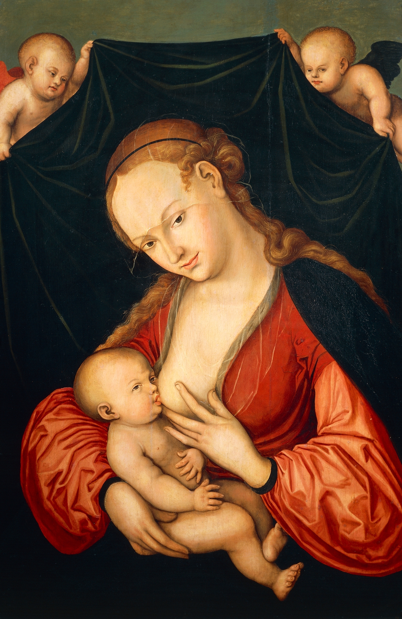 Lucas Cranach, Virgin Mary Suckling Jesus, after 1537