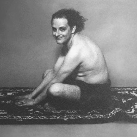 Urs Luthi, Selfportrait, 1976, black and white photograph, copyright Urs Luthi, Pro Litteris. Courtesy private collection