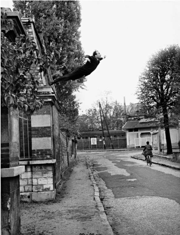 Yves Klein, Saut dans le Vide, 1960 Â© the estate Yves Klein c/o ADAGP, Paris, Copyright Photo Collaboration Harry Shunk and Janos Kender, Â© J.Paul Getty Trust. The Getty Research Institute, Los Angeles