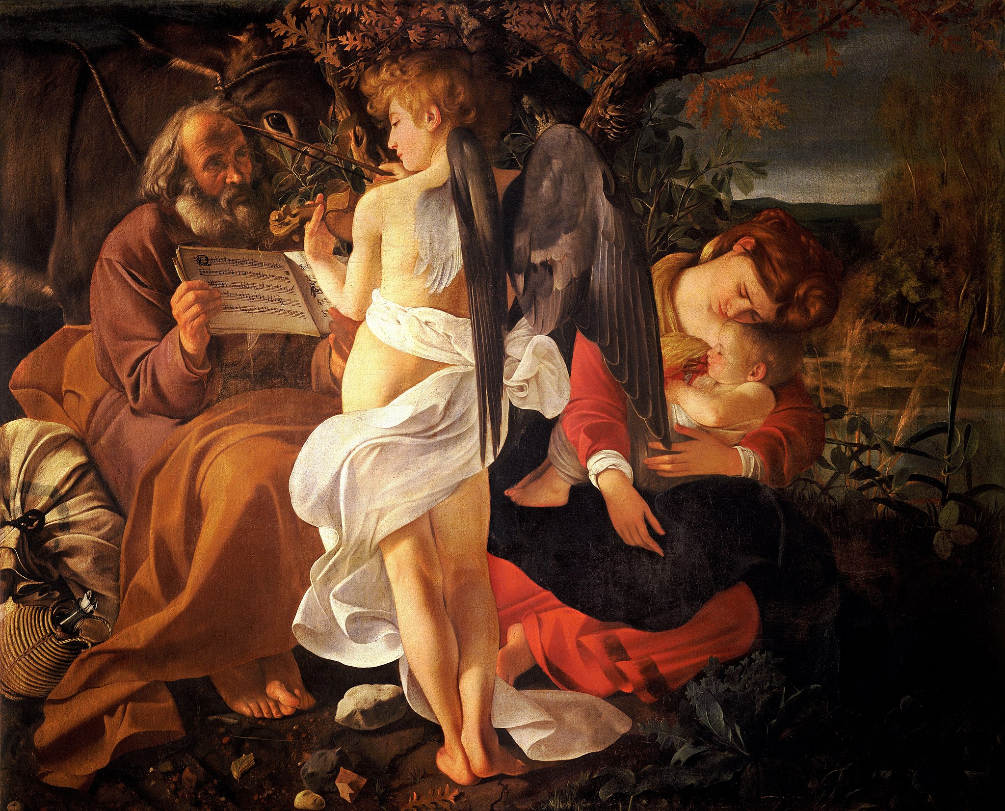 Caravaggio, Res on the Flight to Egypt, c1597