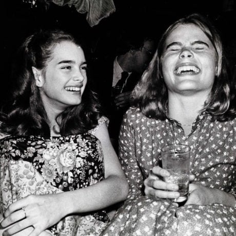 Brooke Shields laughing with Mariel Hemingway, Studio 54 © Adam Scull Photolink Newscom