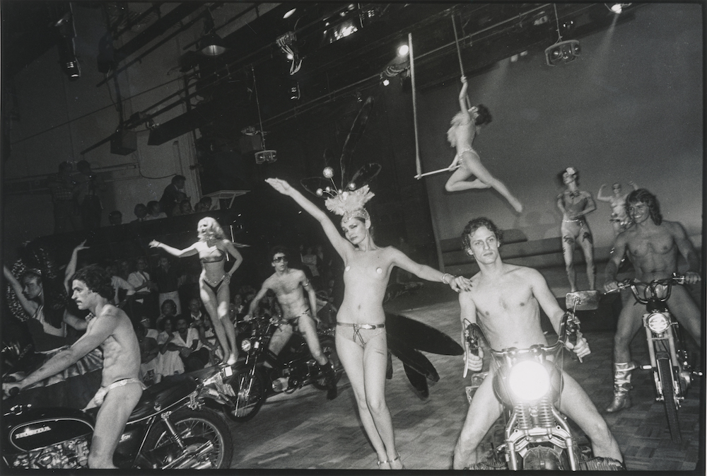 Peter Jackson of the Blue Angel choreographed a ballet for 30 mopeds Â© Sonia Moskowitz