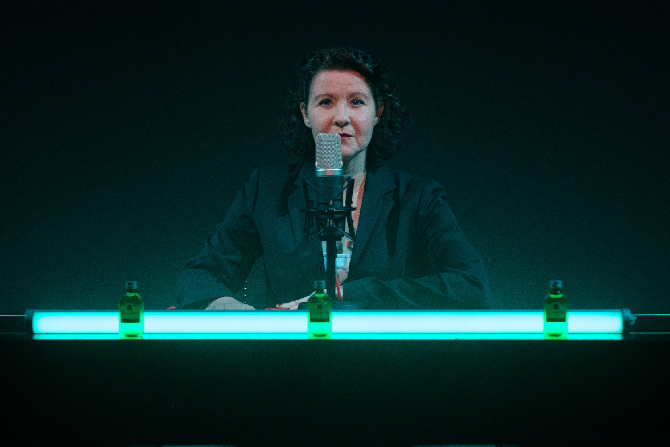 Irene Allan in Coriolanus Vanishes by David Leddy. Photo by Sid Scott