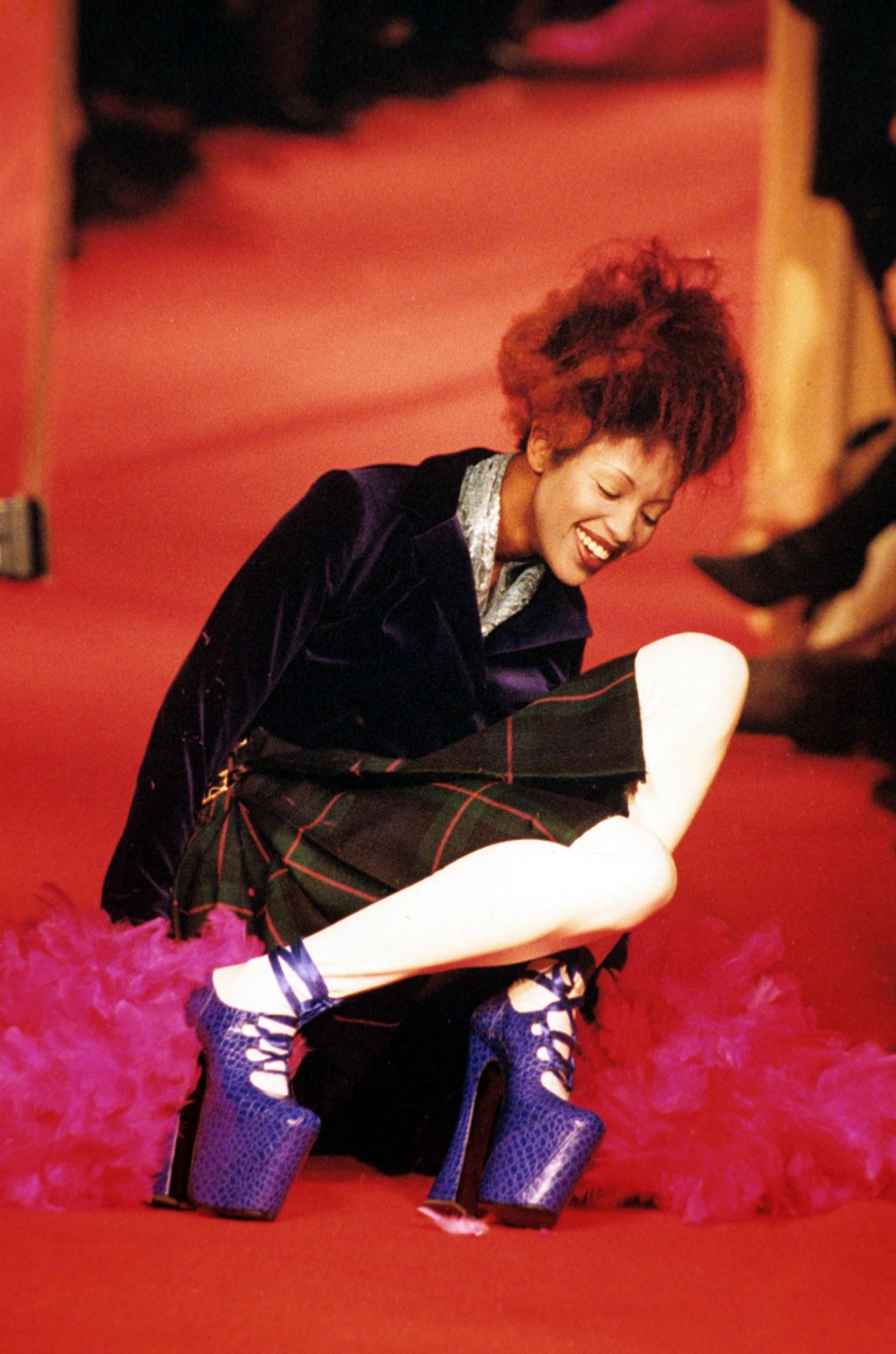 Naomi Campbell's infamous fall on the Vivienne Westwood runway