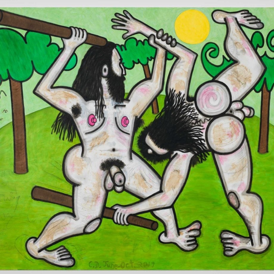 Carroll Dunham, Wrestlers. © Carroll Dunham. Courtesy the artist and Gladstone Gallery, New York and Brussels