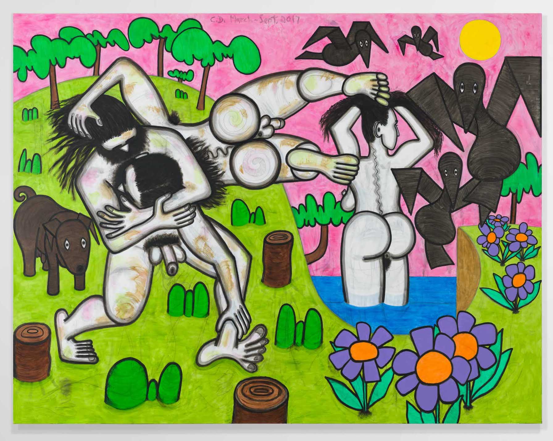Carroll Dunham Any Day, 2017, Â© Carroll Dunham. Courtesy the artist and Gladstone Gallery, New York and Brussels