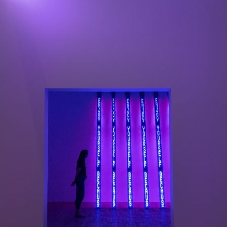 Installation view of ARTIST ROOMS: Jenny Holzer at Tate Modern (23 July 2018–July 2019) ©Tate (Andrew Dunkley)