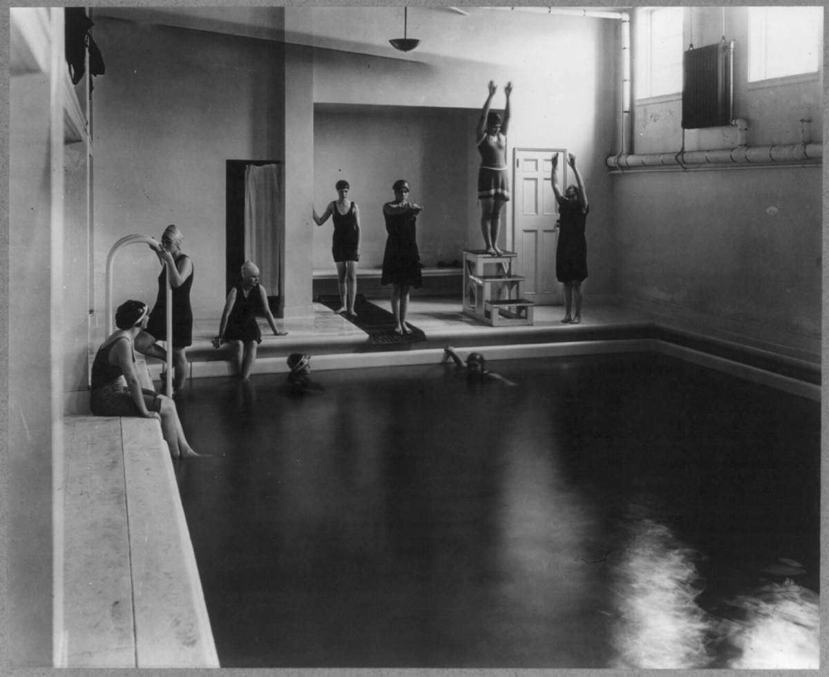 Washington, D.C. Mount Vernon Seminary. Girls in swimming pool Contributor Names Johnston, Frances Benjamin, 1864-1952. Â© Library of congress