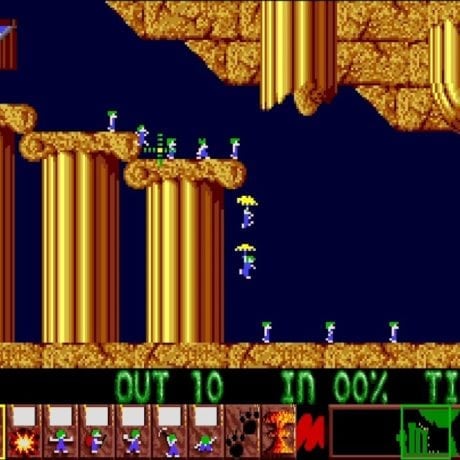 Lemmings, designed by DMA Design, published by Psygnosis