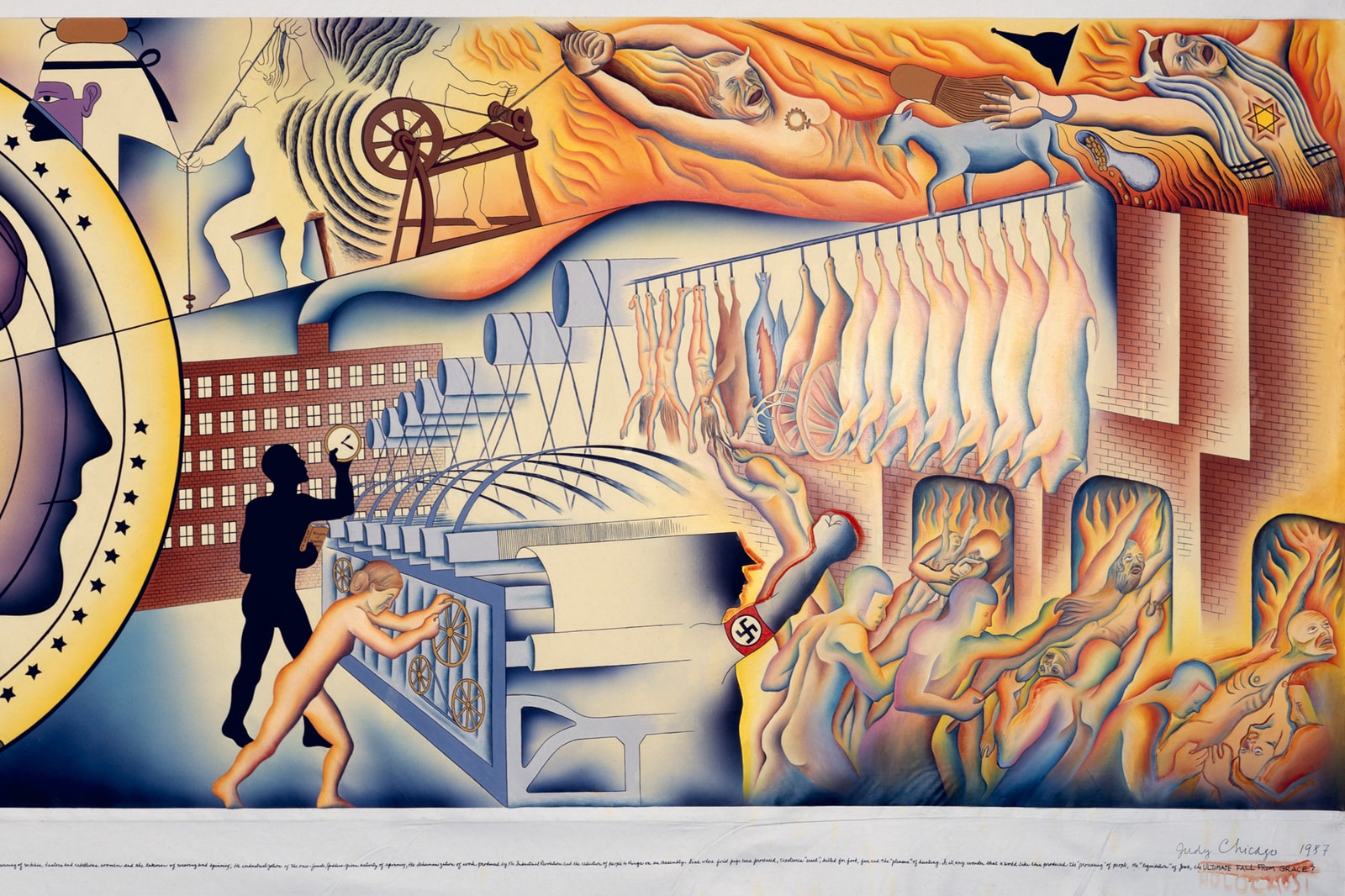 Judy Chicago, Cartoon for the Fall from the Holocaust Project, 1987. Jessica Silverman Gallery, San Francisco and Salon 94, New York. Courtesy Expo Chicago