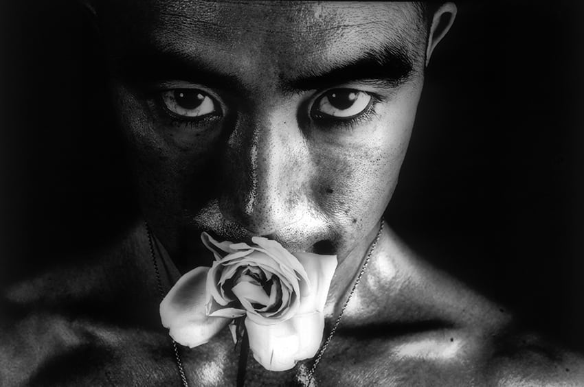 Eikoh Hosoe, Rose Penalty Mishima Yukio. Courtesy See + Gallery, Beijing