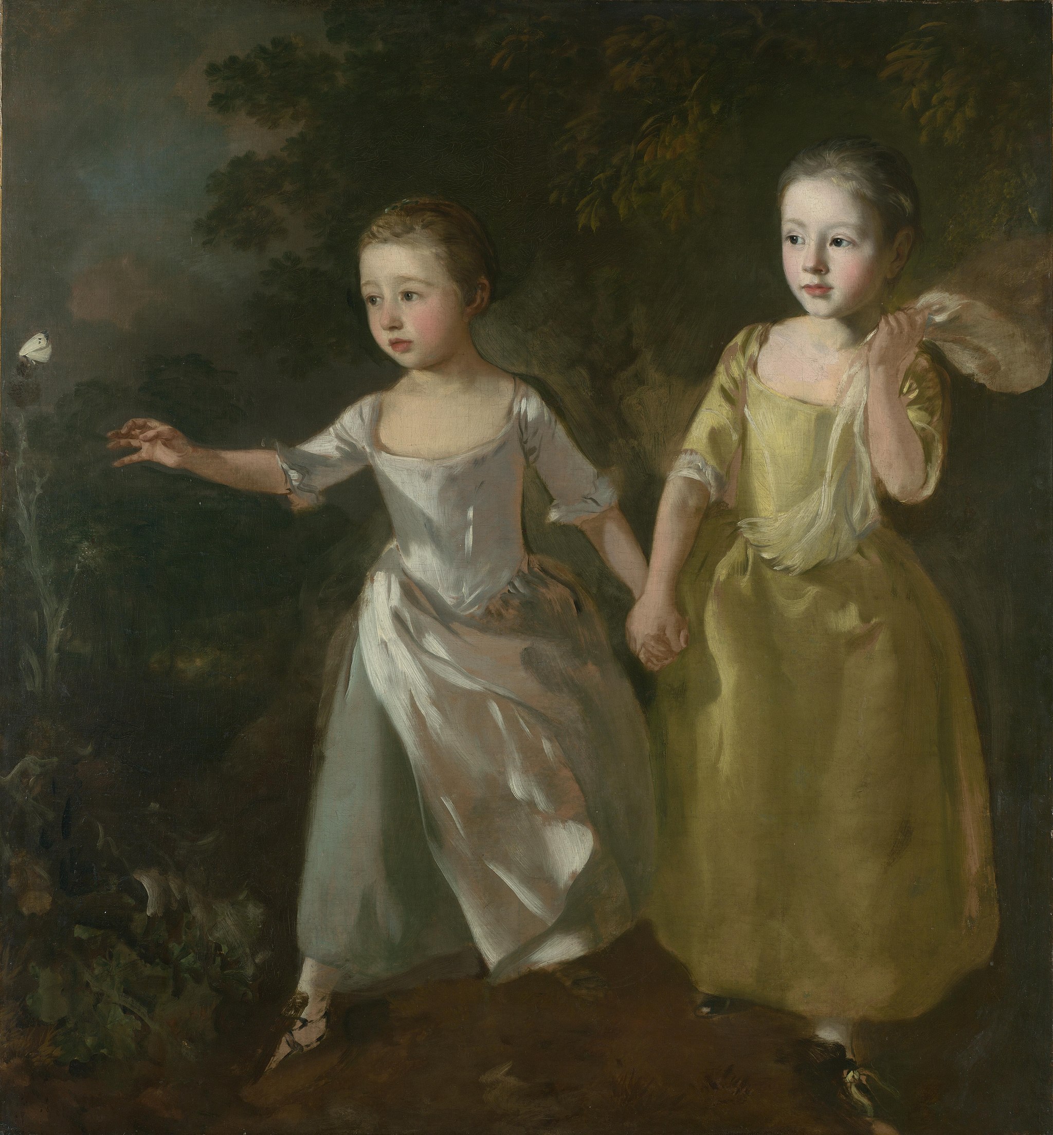 Thomas Gainsborough, The Painter's Daughters chasing a Butterfly, c1756,