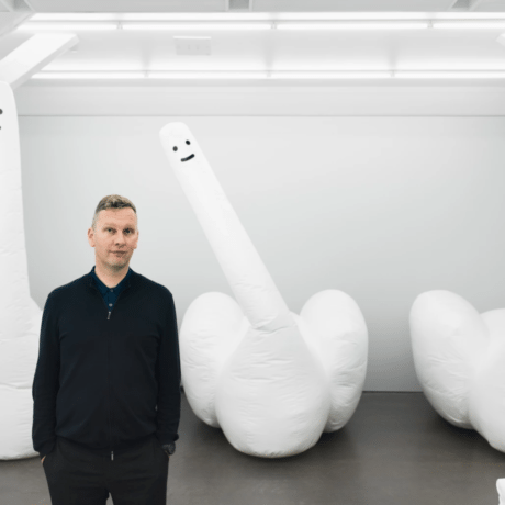 David Shrigley’s exhibition of giant inflatable swan-things