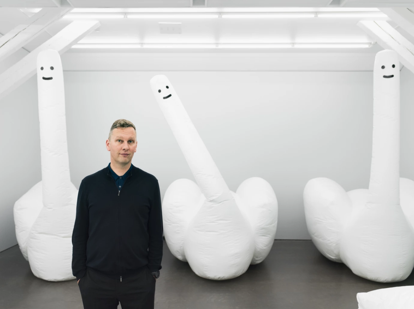 David Shrigleyâ€™s exhibition of giant inflatable swan-things