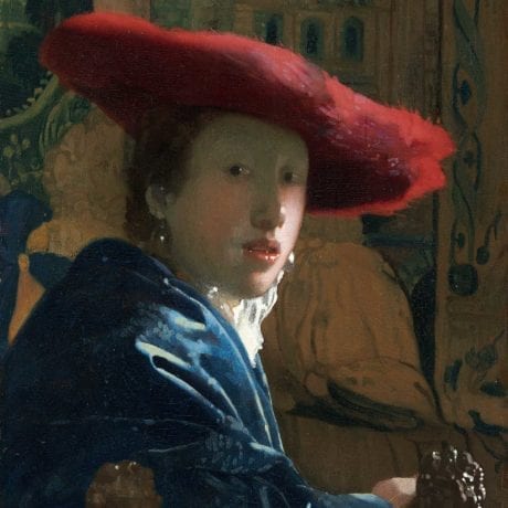 Johannes Vermeer, Girl with a Red Hat, c.1665. Courtesy Andrew W. Mellon Collection.