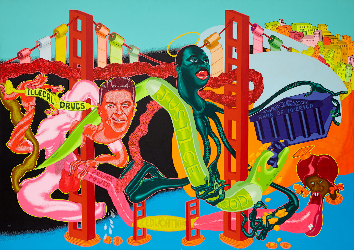 Peter Saul, Government of California, 1969. Collection of Brian Donnelly, New York © Peter Saul. Courtesy Mary Boone Gallery, New York