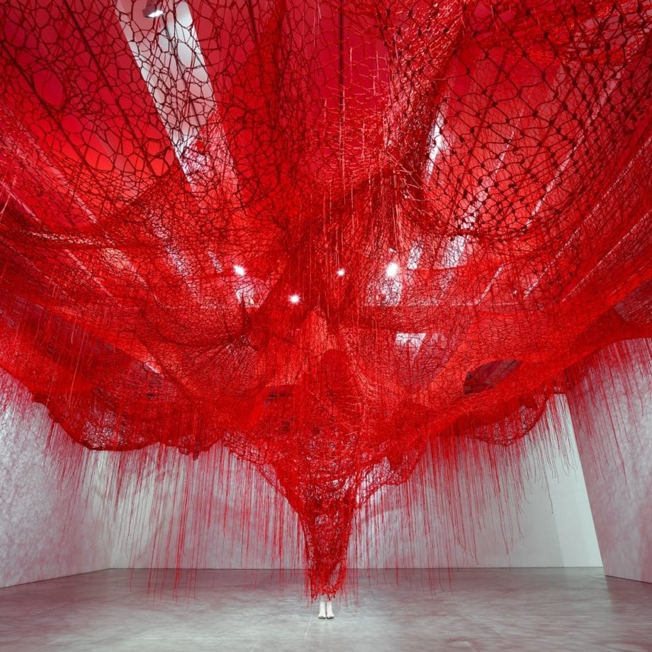 1Chiharu Shiota, Me Somewhere Else, 2018, Installation view, Courtesy ...