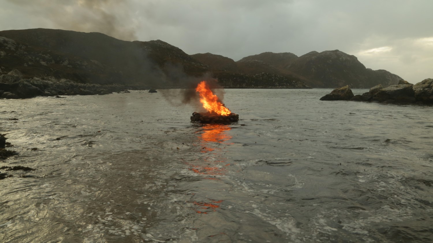 `Firestack, Winter: Aird Bheag, outer Hebrides, 2015. By Julie Brook