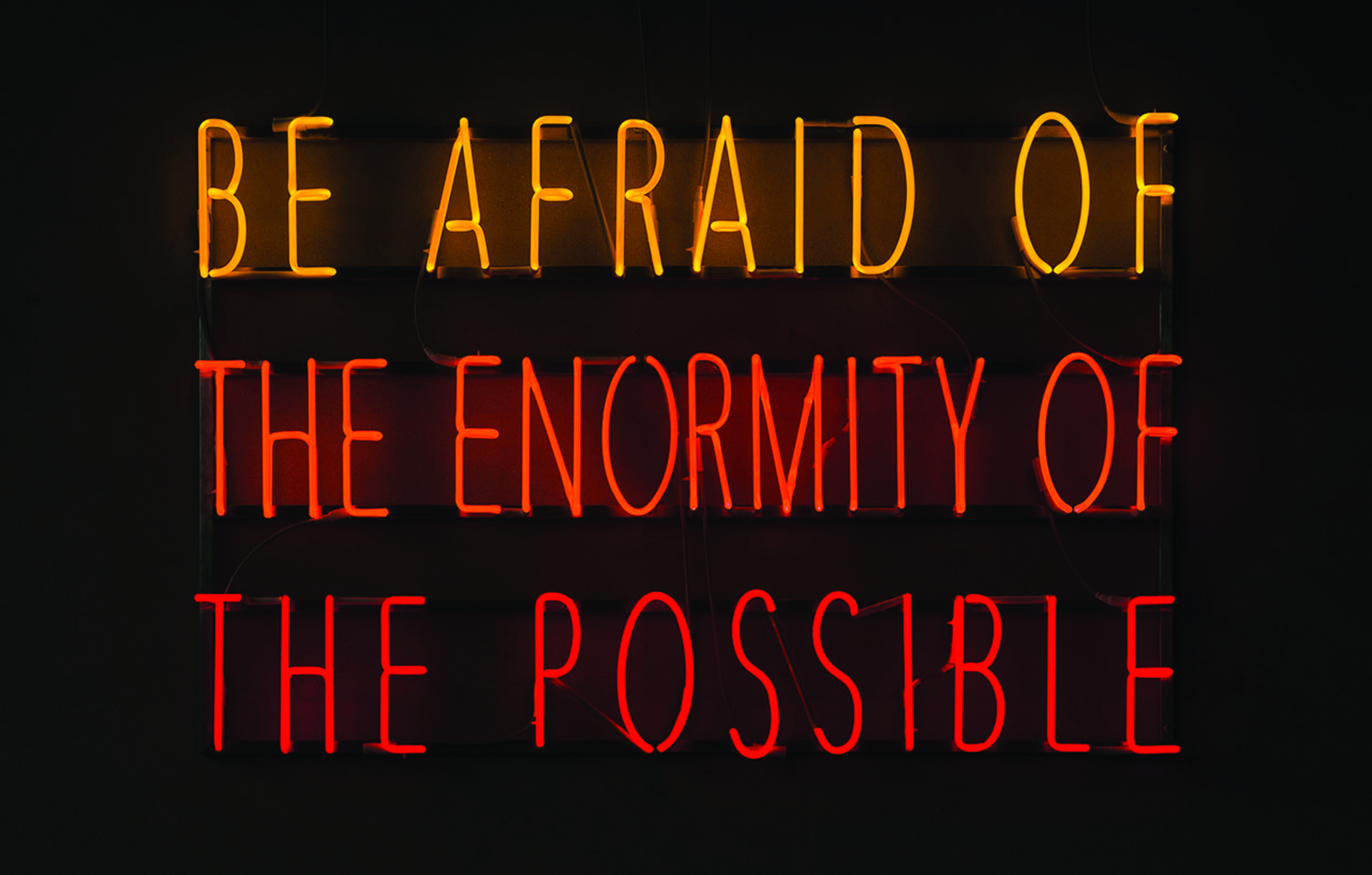 Alfredo Jaar, Be Afraid of the Enormity of the Possible, 2015. Courtesy Galleria Lia Rumma