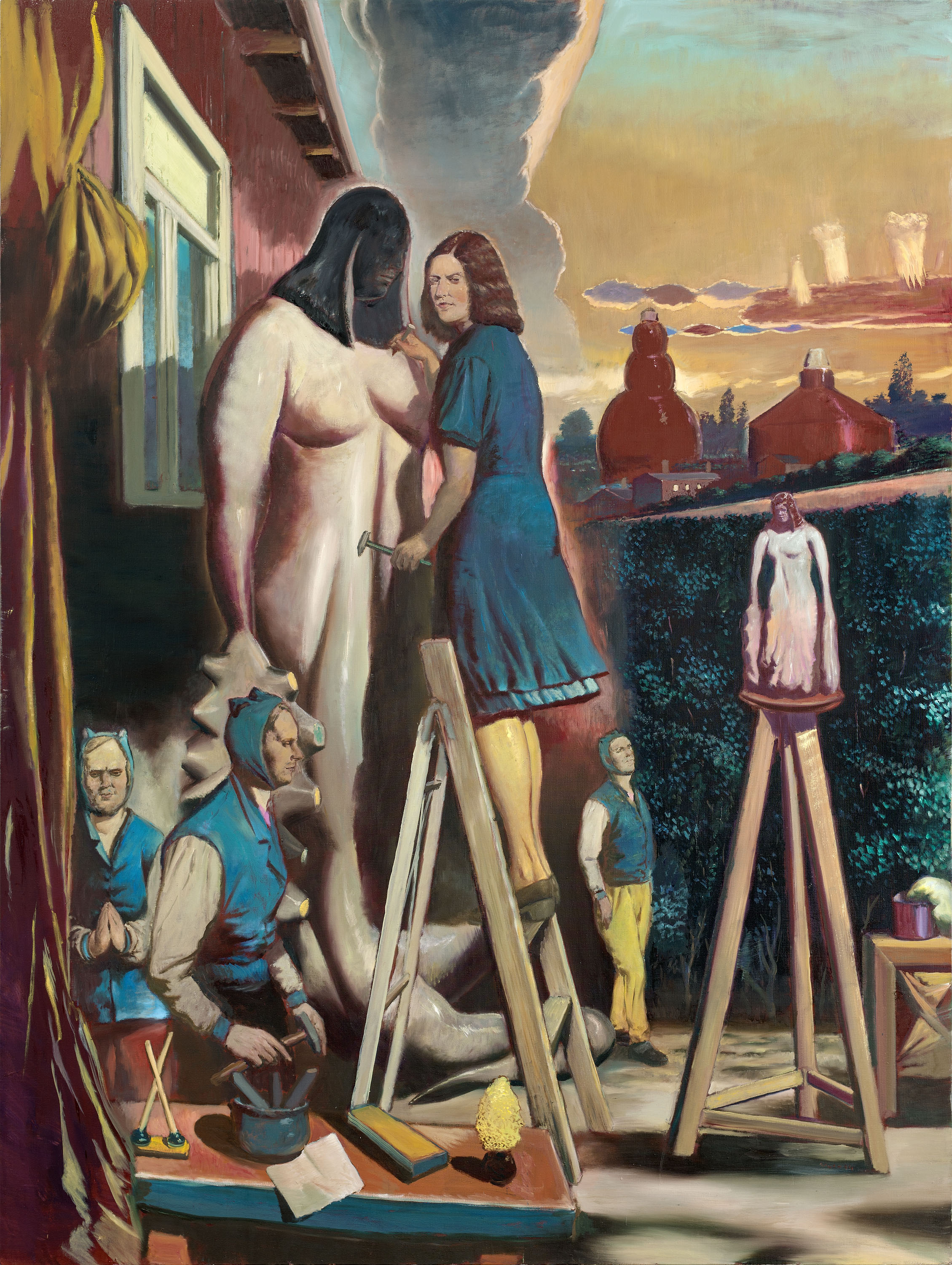 Neo rauch Skulteurin, 2014 painting new Leipzig school