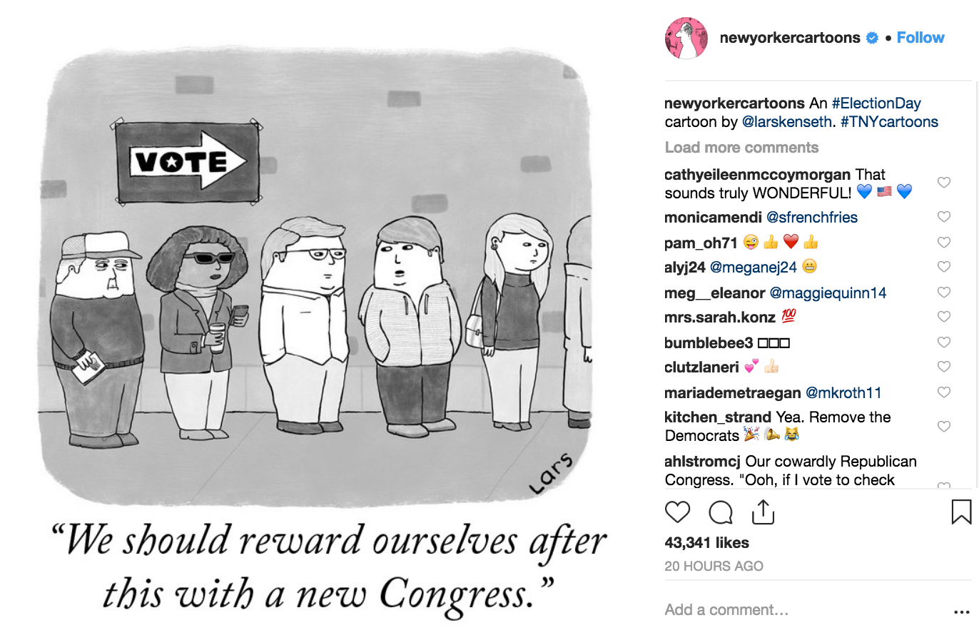 New Yorker Cartoons Instagram, screenshot