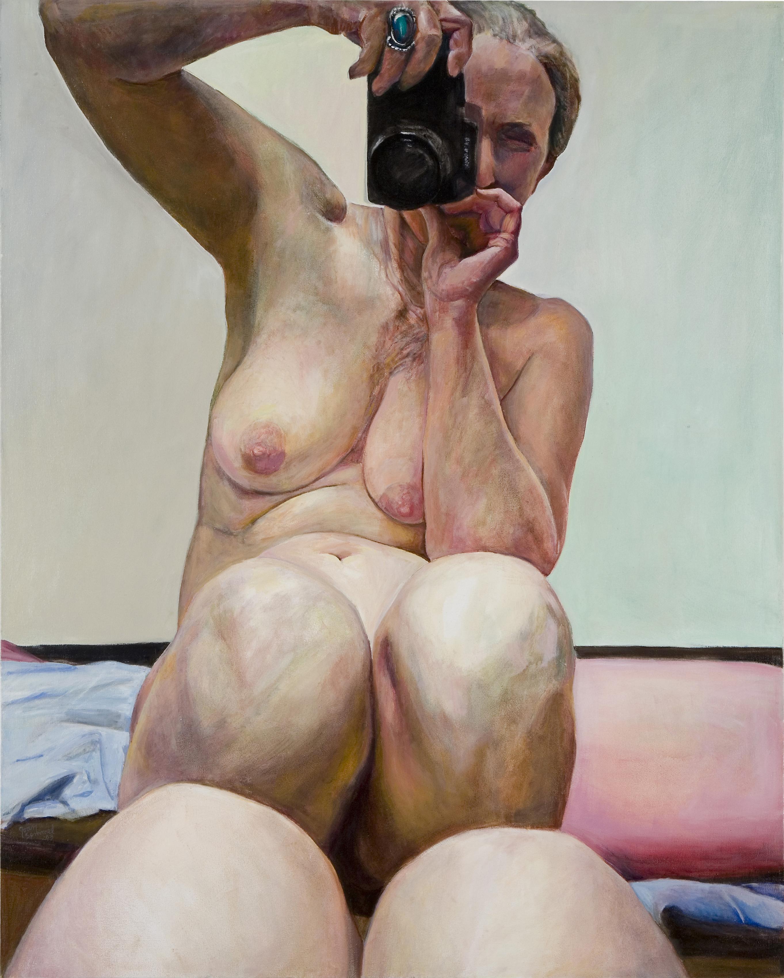 knees together joan semmel nude portrait photograph artist painting painter