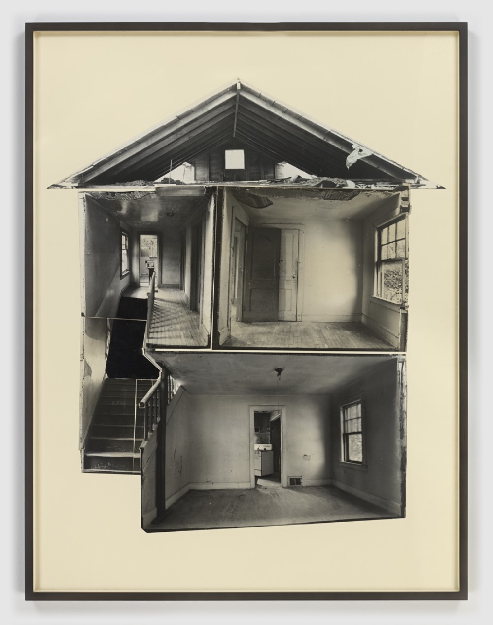 Gordon Matta-Clark Splitting, 1974 Collaged gelatin silver prints Â© The Estate of Gordon Matta-Clark / Artists Rights Society (ARS), New York Courtesy The Estate of Gordon Matta-Clark and David Zwirner