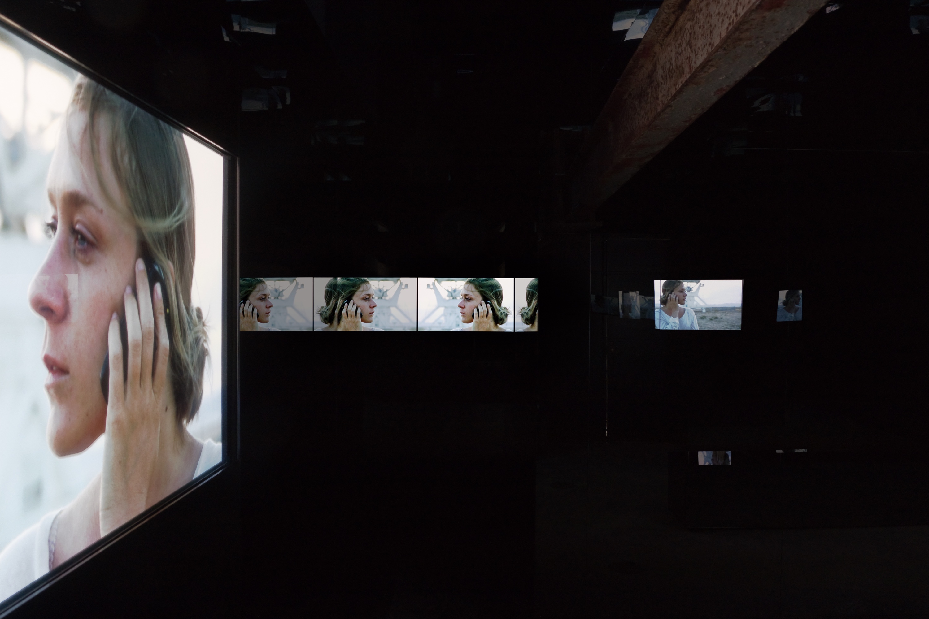 doug aitken jet set life portrayal video installation dark