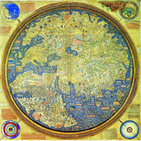 Fra Mauro World Map, c. 1450, facsimile by William Frazer, London and Venice, 1804. British Library, London.