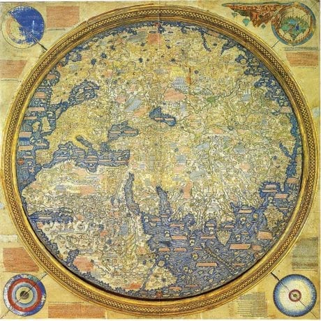 Fra Mauro World Map, c. 1450, facsimile by William Frazer, London and Venice, 1804. British Library, London.