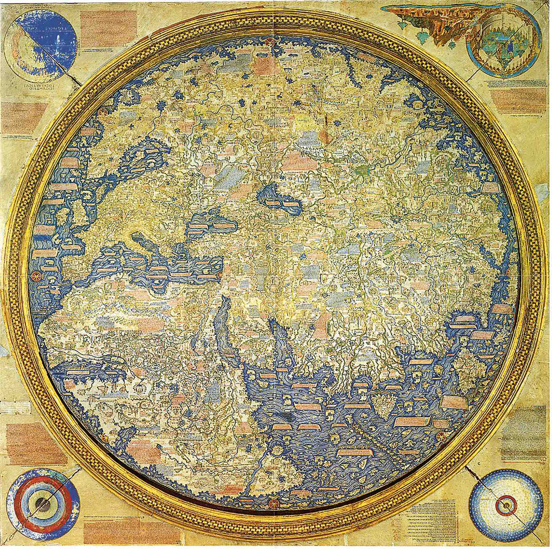 Fra Mauro World Map, c. 1450, facsimile by William Frazer, London and Venice, 1804. British Library, London.