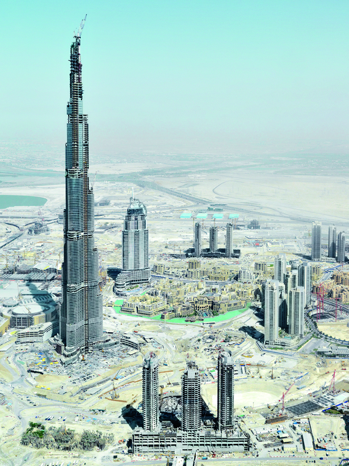 PHILIPPE CHANCELâ€¨Construction of the Burj Khalifa Tower, Dubai, from the series Datazone 2008 Â© Philippe Chancel, courtesy of Melanie Rio Fluency