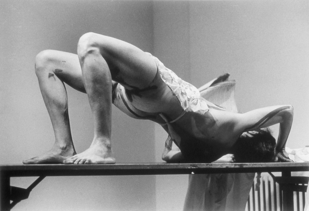 Carolee Schneemann, Interior Scroll performance - photo 4, 1975. Photo by Anthony McCall. Courtesy of C Schneemann.