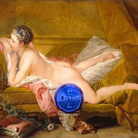 Gazing Ball (Boucher Reclining Girl) (2014–15), Jeff Koons. © Jeff Koons – Courtesy of the artist and Almine Rech Gallery