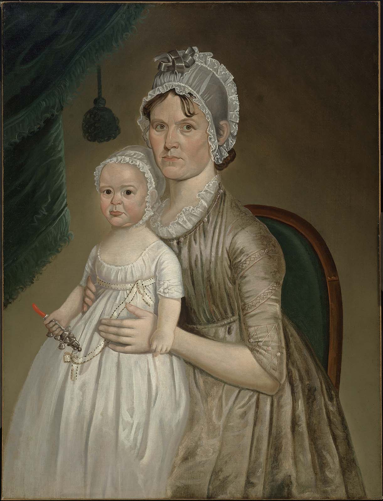 William Jennys, Mrs. Cephas Smith, Jr. (Mary Gove) and Child, 1803. Bostonâ€™s Museum of Fine Arts