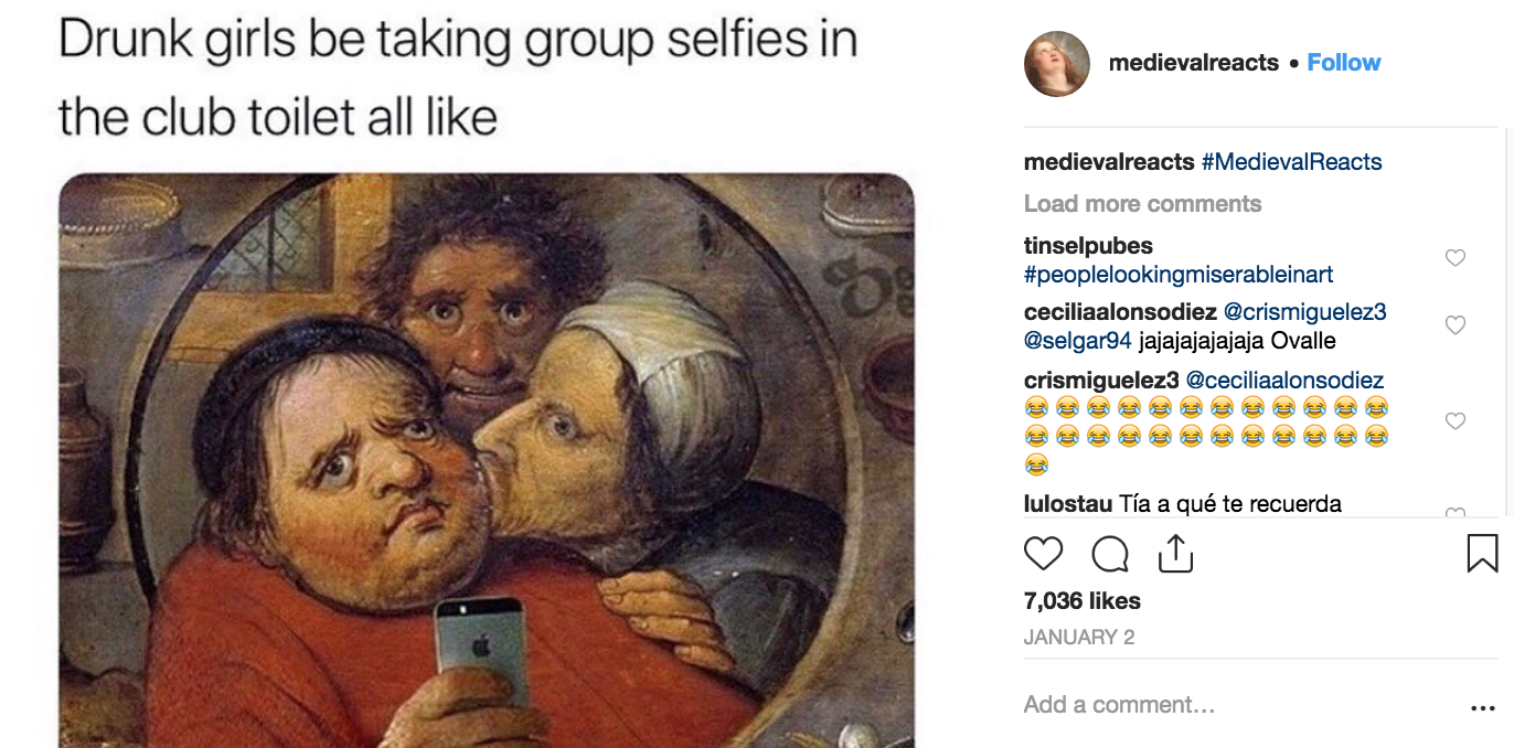 Medieval Reacts Instagram screenshot