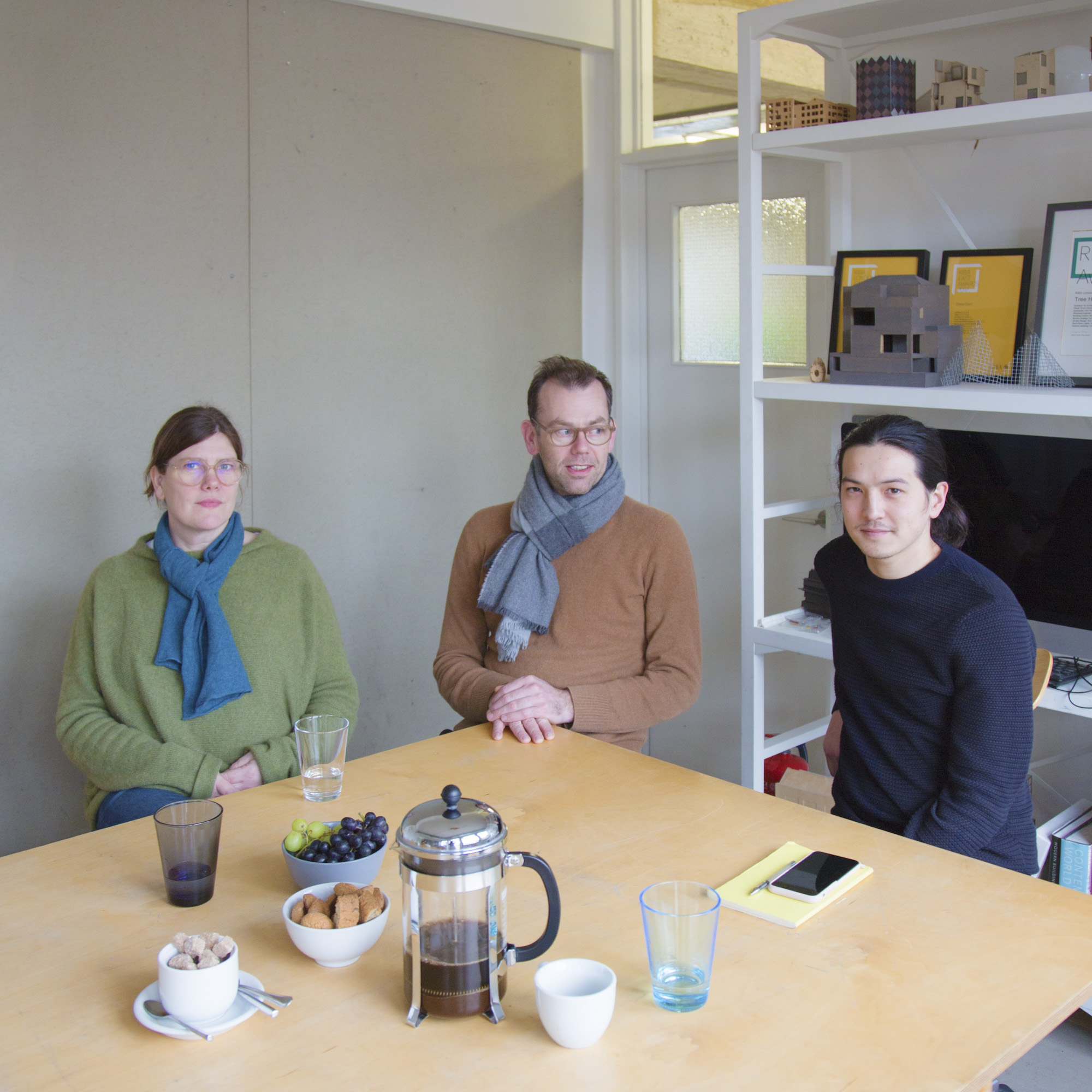 Left to right: Stephanie Macdonald, Tom Emerson and Owen Watson of 6a architects