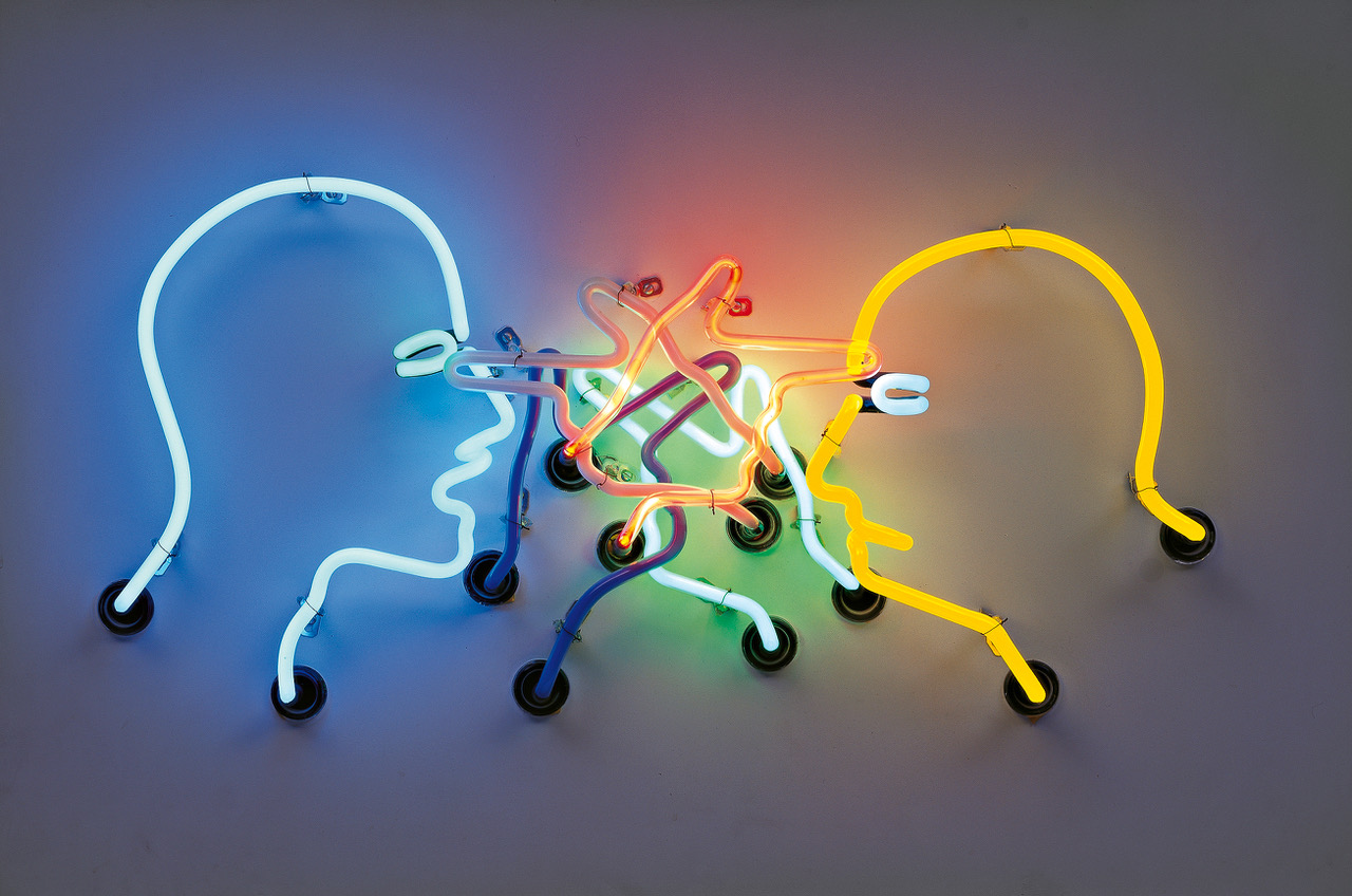 Bruce Nauman (b.1941) Double Poke in the Eye II 1985. Â© Courtesy of Friedrich Christian Flick Collection im Hamburger Bahnhof, Berlin. Photographer: Stefan Altenburger, ZÃ¼rich Â© Bruce Nauman, VEGAP, MÃ¡laga, 2018