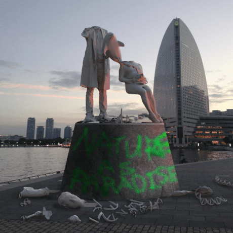 Ai Hasegawa, I Wanna Deliver A Dolphin (Vandalized Statue), 2013