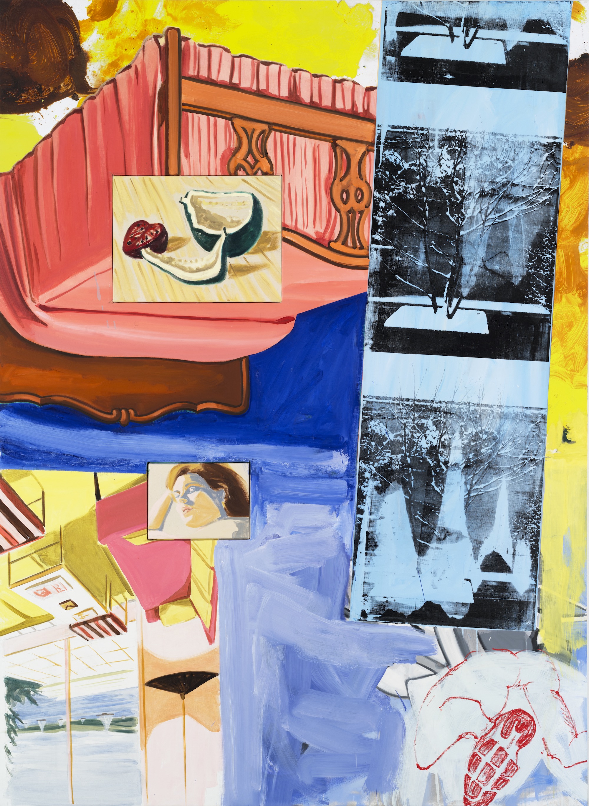David Salle, Falling Into Bed, 2014.