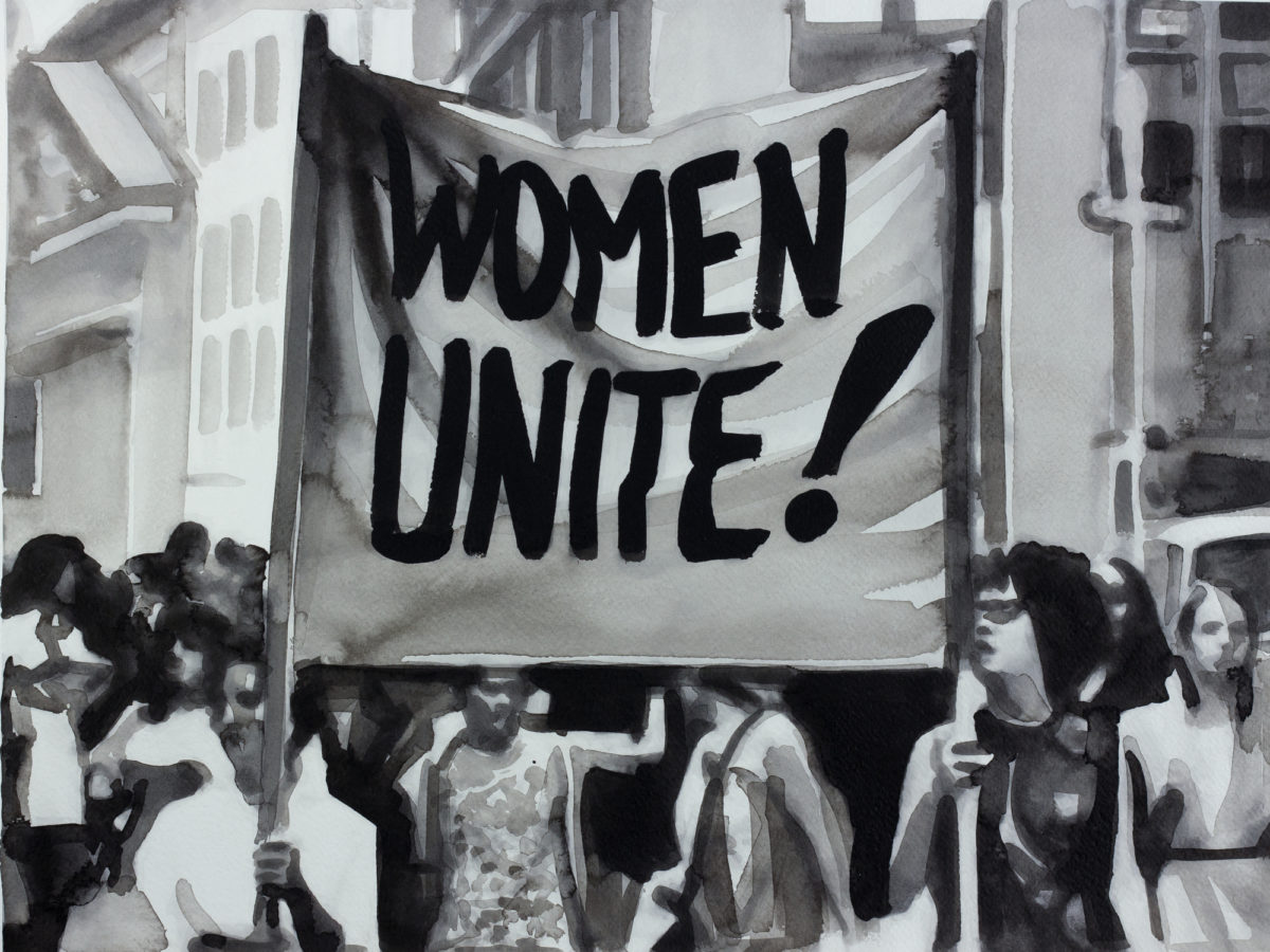 Radenko Milak, 26 August 1970 - The then new feminist movement, led by Betty Friedan, leads a nationwide Women's Strike for Equality in the USA, 2013. Courtesy Christine König Galerie  